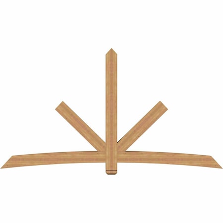 Ekena Millwork Alberta Timber Gable Bracket, Western Red Cedar, 108"W x 58"H x 5 1/2"D x 5 1/2"F, 13/12 Pitch GBW108X58X0606ALB00SWR